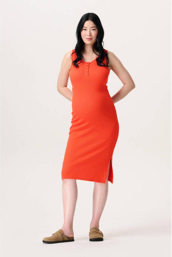 Noppies maternity zwangerschaps- en voedings zomerjurk koraalrood
