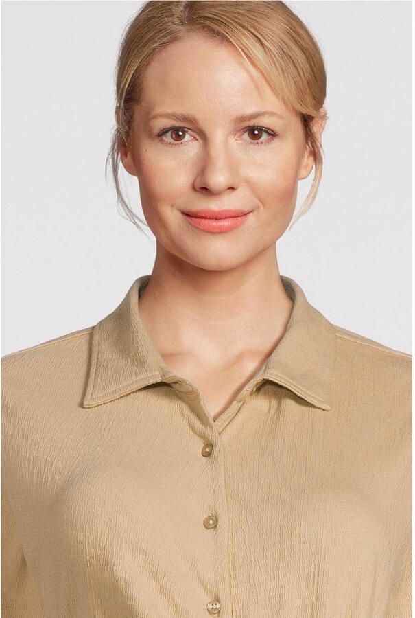 Noppies zwangerschaps- en voedingsjurk Katarina zand Beige Dames Katoen Klassieke kraag XXL