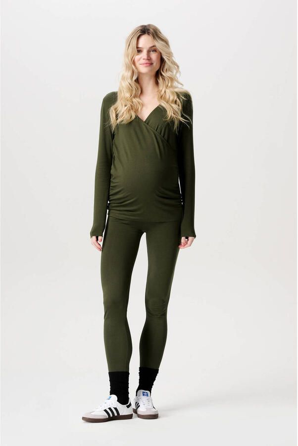 Noppies maternity zwangerschaps- en voedingstop Langu groen - Foto 2