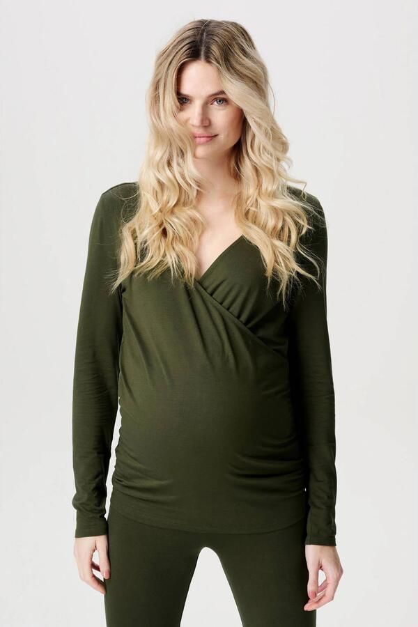 Noppies maternity zwangerschaps- en voedingstop Langu groen - Foto 3