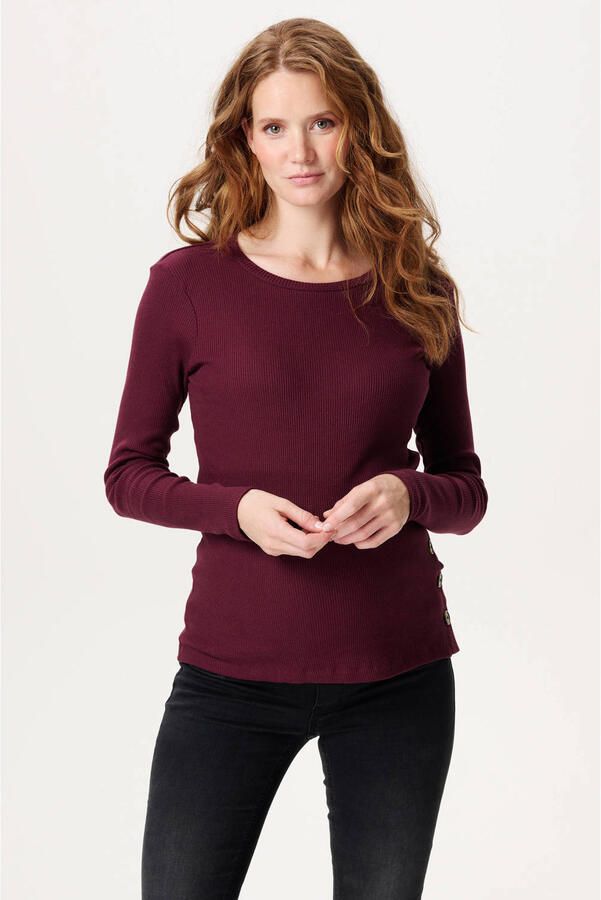 Noppies maternity zwangerschaps longsleeve donkerrood