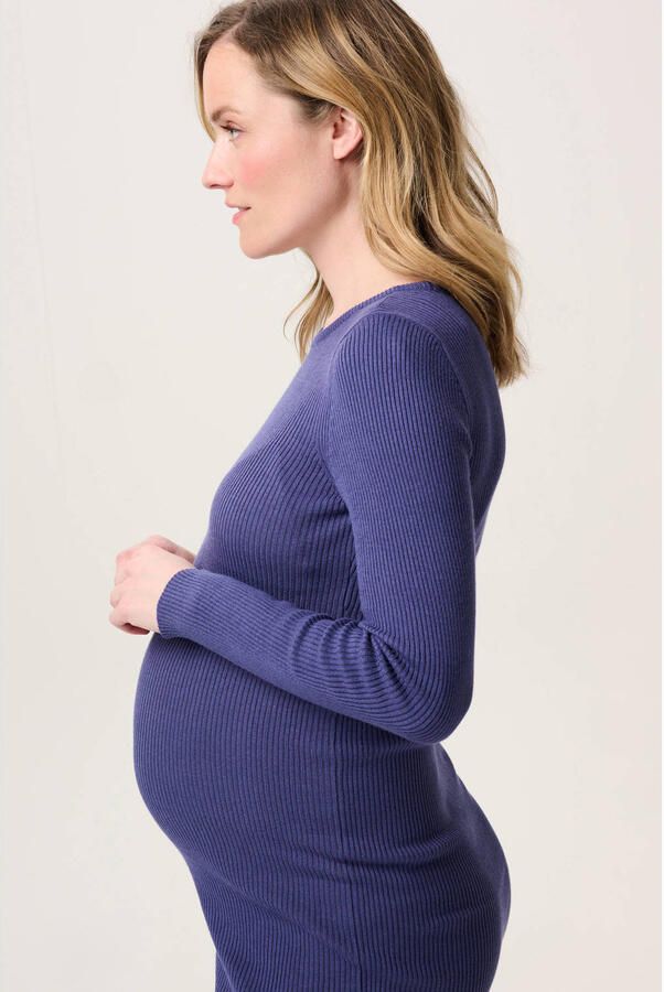 Noppies maternity zwangerschaps midi jurk fijn gebreid blauw - Foto 2