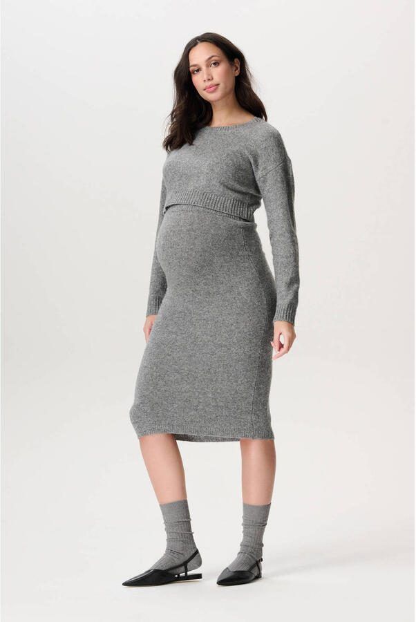Noppies maternity zwangerschaps midi rok fijn gebreid grijs - Foto 2