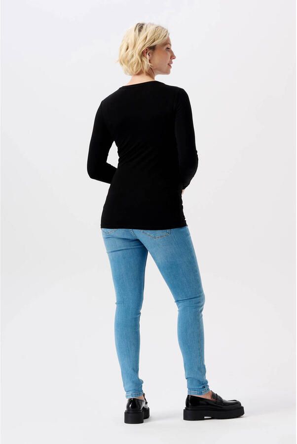 Noppies zwangerschaps skinny jeans mid blue denim Blauw Dames Stretchdenim 27