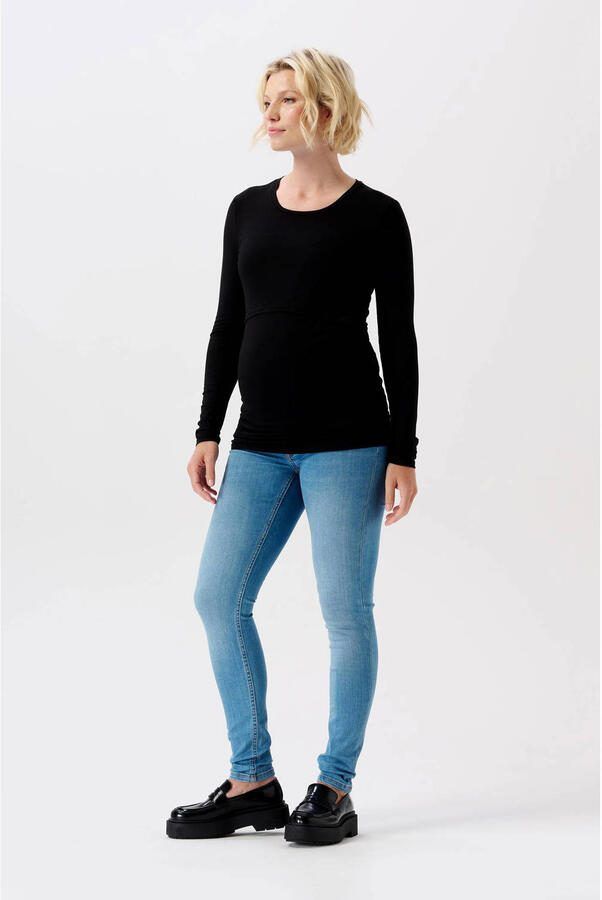 Noppies zwangerschaps skinny jeans mid blue denim Blauw Dames Stretchdenim 27 - Foto 2