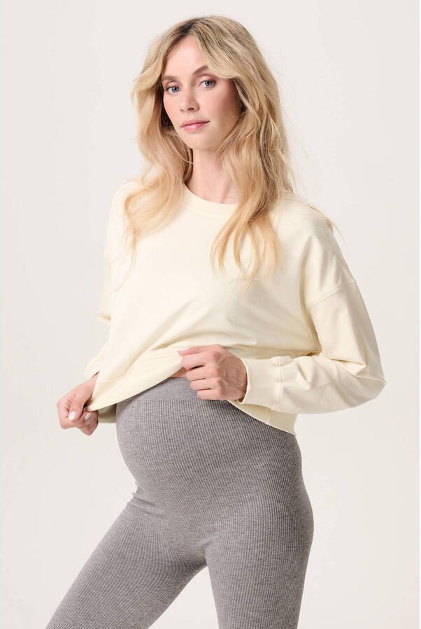 Noppies maternity zwangerschaps sweater lichtgeel