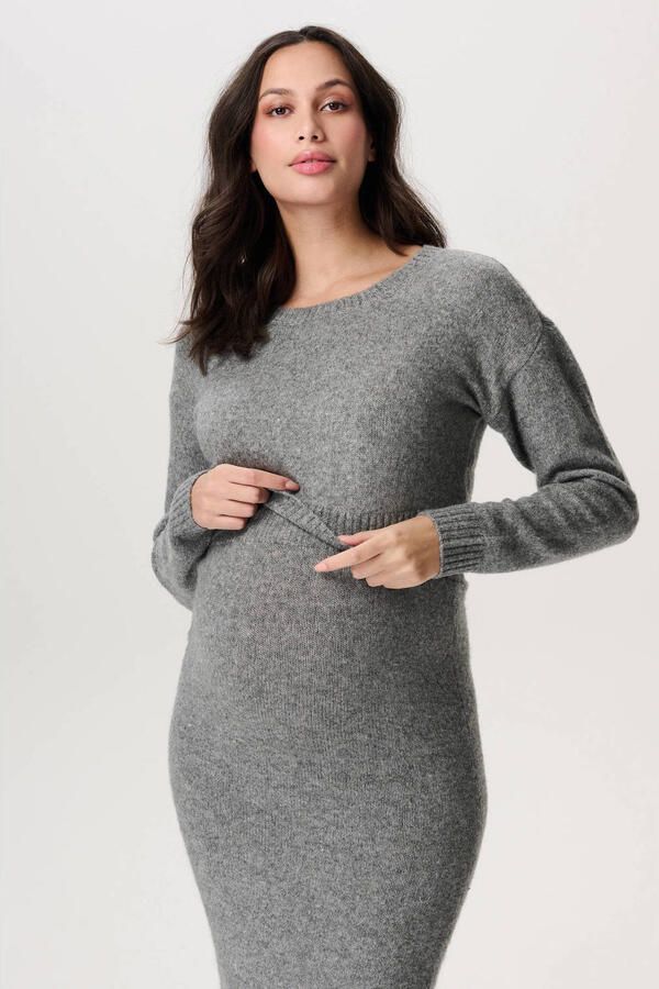 Noppies maternity zwangerschaps trui grijs fijn gebreid - Foto 3