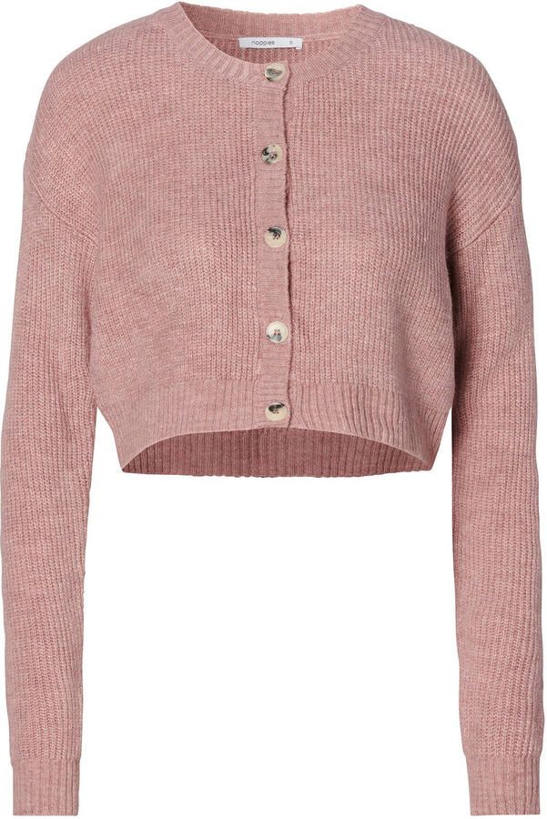 Noppies maternity zwangerschaps vest roze grof gebreid