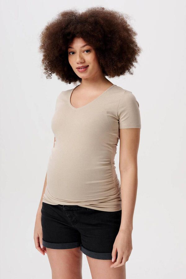 Noppies zwangerschapsshirt Jadie zand Top Beige Dames Polyester V-hals XXL - Foto 3