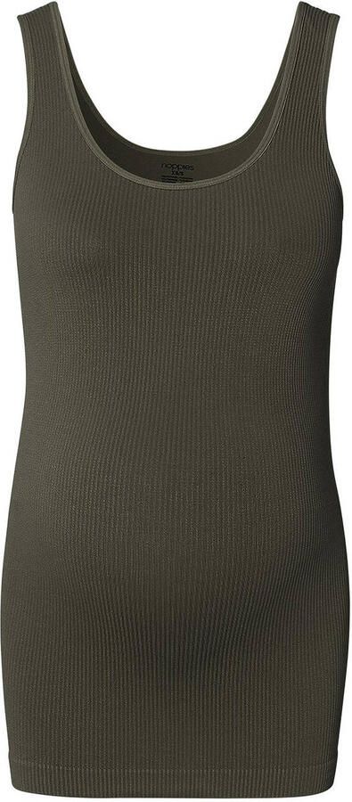 Noppies naadloze zwangerschapstanktop Sama olijfgroen Singlet Dames Polyamide Ronde hals XL XXL