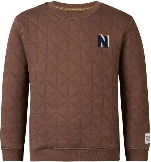 Noppies sweater Westview met printopdruk bruin Printopdruk 116