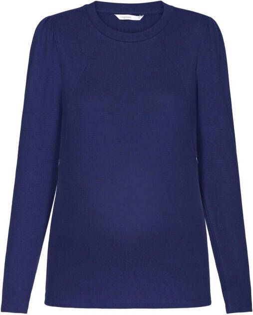 Noppies voedingslongsleeve Flint hardblauw Dames Viscose Ronde hals Effen XXL