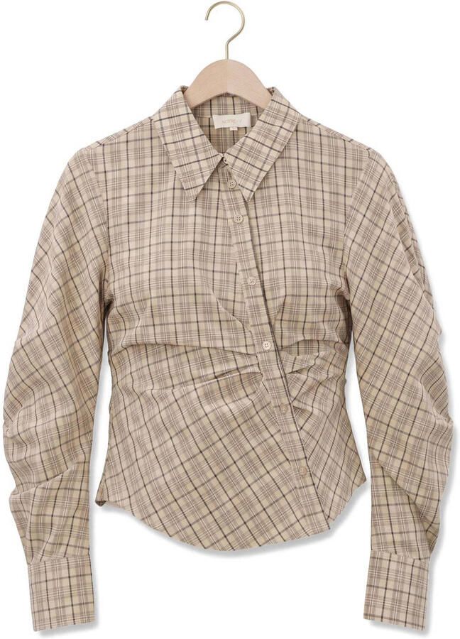 NOTRE-V Dames Blouses Nv-isa Big Check Beige