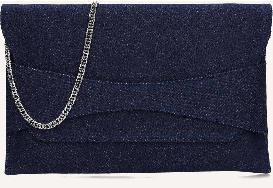 Notre-v Blauwe Elegante Clutch voor Chique Gelegenheden Blue Dames