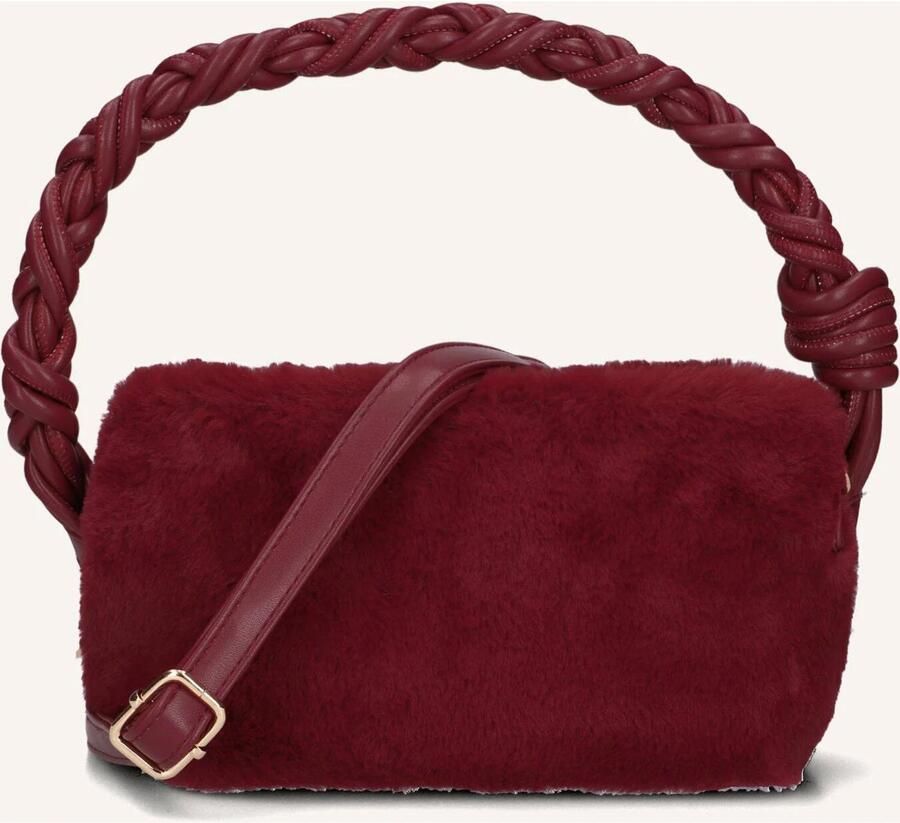 Notre-v Rode Faux Fur Handtas Gawb1-258 Red Dames