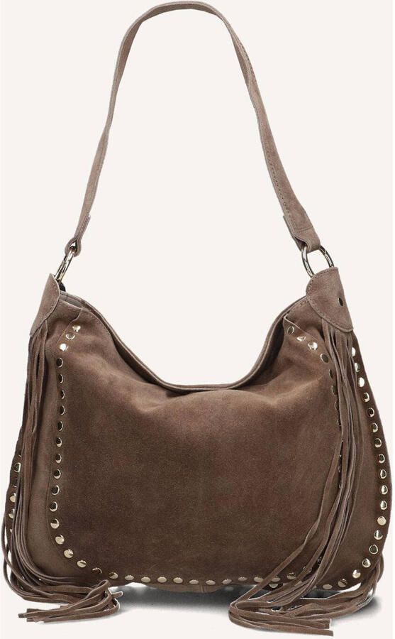 Notre-V Schoudertassen Coacha Suede Taupe One size