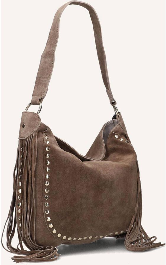 Notre-V Schoudertassen Coacha Suede Taupe One size - Foto 3