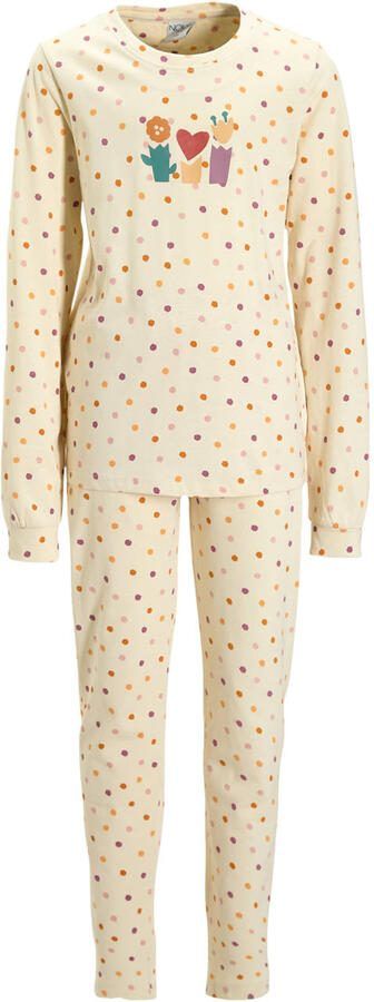 NOUS Kids pyjama beige paars oranje