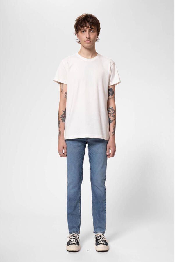 Nudie Jeans Vintage Americana Lean Dean Jeans Blue Heren - Foto 4