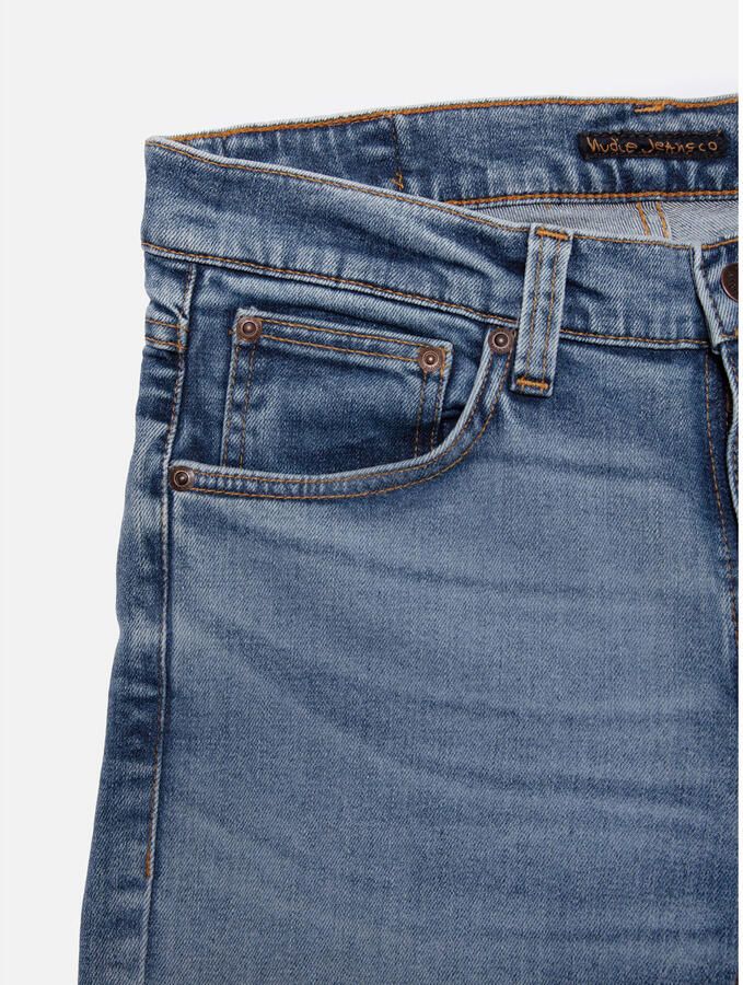 Nudie Jeans Vintage Americana Lean Dean Jeans Blue Heren - Foto 3