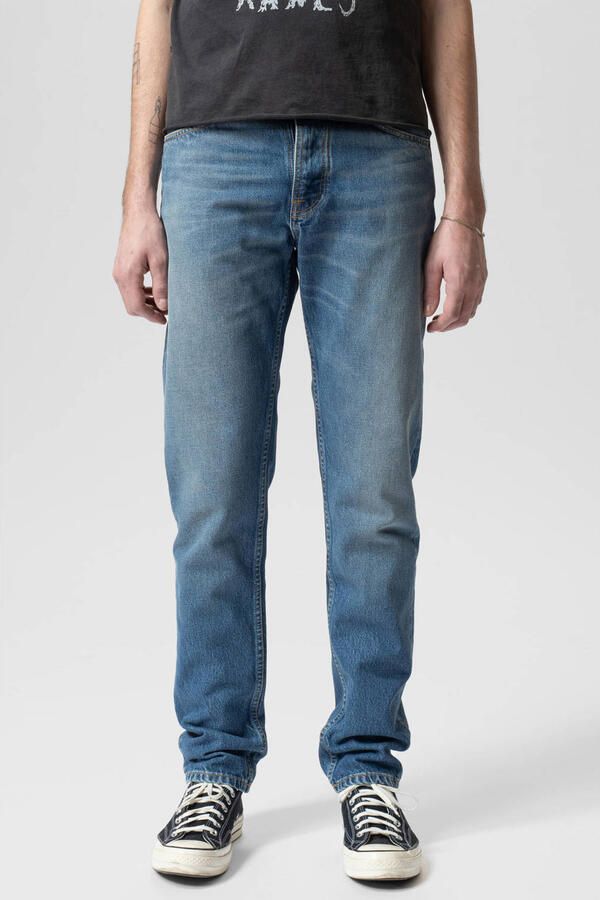 Nudie Jeans Steady Eddie II regular fit jeans mediumblauw