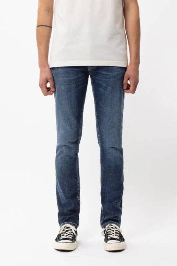 Nudie Jeans slim fit jeans Grim Tim van biologisch katoen indigo myth - Foto 2
