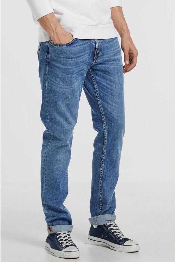 Nudie Jeans Vintage Americana Lean Dean Jeans Blue Heren