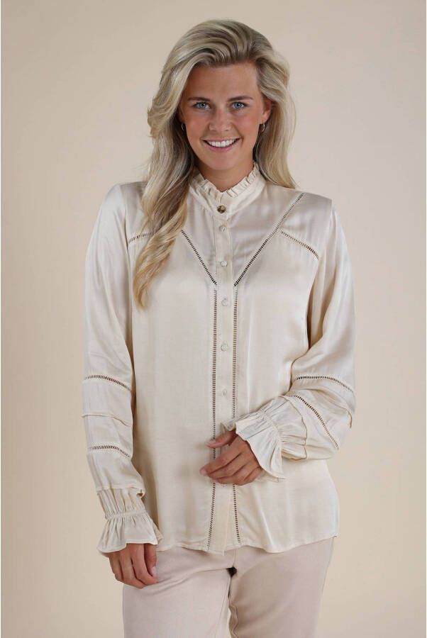 Nukus Leia Blouse met lange mouwen Beige Dames