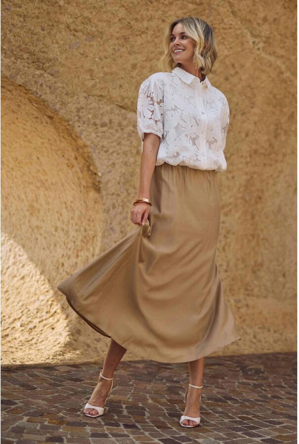 NUKUS Dames Rokken Floortje Skirt Zand - Foto 7