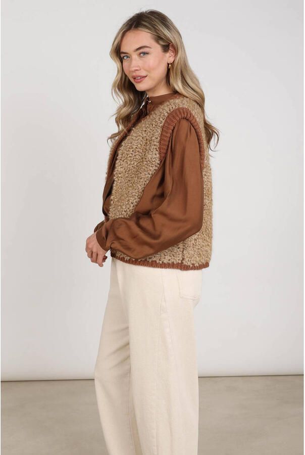 NUKUS blazer met wol bruin - Foto 2