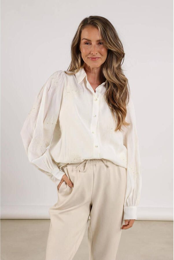 NUKUS Dames Blouses Milanova Blouse Pearl Wit - Foto 7