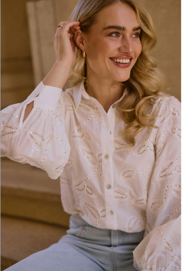 NUKUS Dames Blouses Milanova Blouse Wit - Foto 7