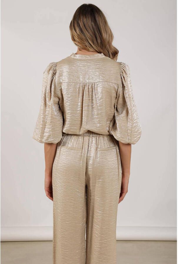 NUKUS Dames Blouses Rosie Blouse Shiny Beige - Foto 6