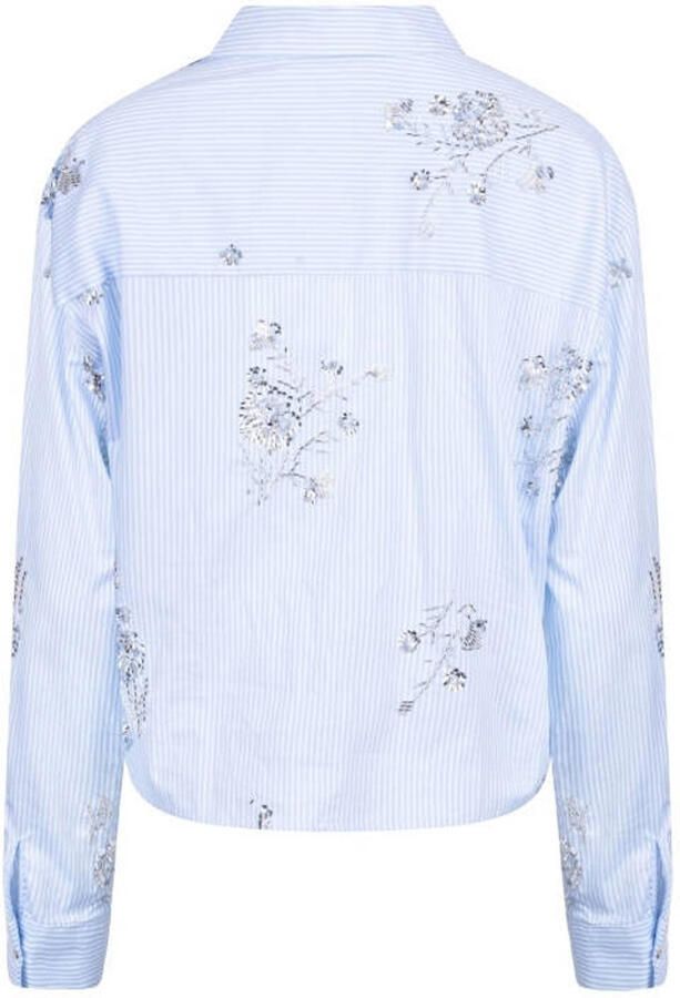 NUKUS Dames Blouses Adora Blouse Stripe Lichtblauw - Foto 6