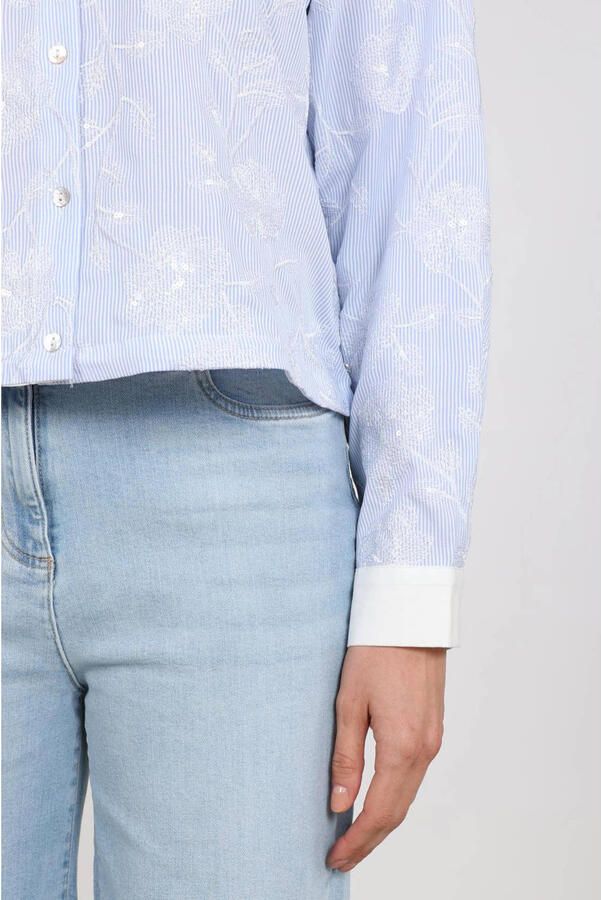 NUKUS Dames Blouses Meave Blouse Embroidery Lichtblauw - Foto 6