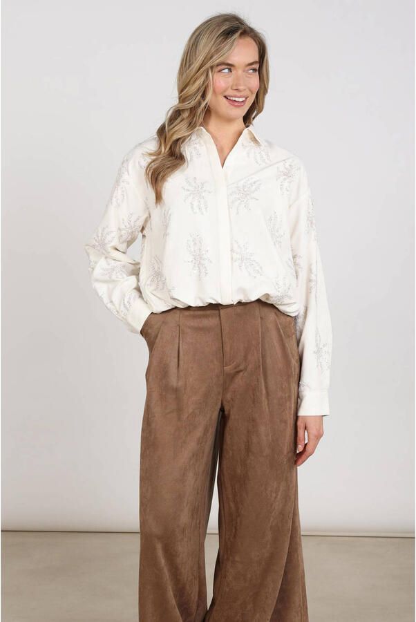 NUKUS Dames Blouses Aster Blouse Paillet Gebroken Wit - Foto 5