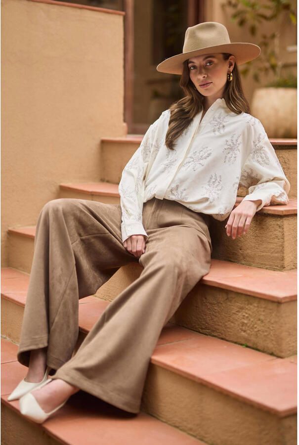 NUKUS Dames Blouses Aster Blouse Paillet Gebroken Wit - Foto 6