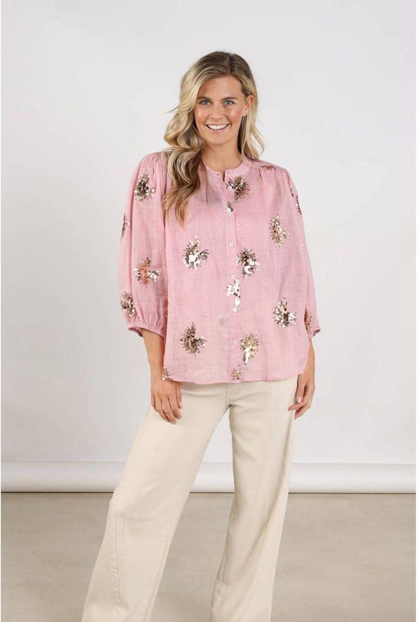 NUKUS Dames Blouses Lynn Blouse Paillet Roze - Foto 5