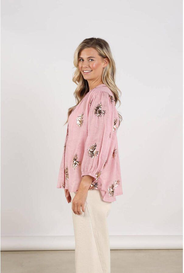 NUKUS Dames Blouses Lynn Blouse Paillet Roze - Foto 7