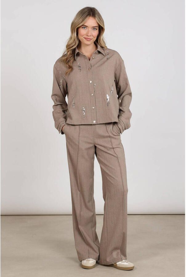 NUKUS Dames Blouses Annelynn Blouse Paillet Beige - Foto 7