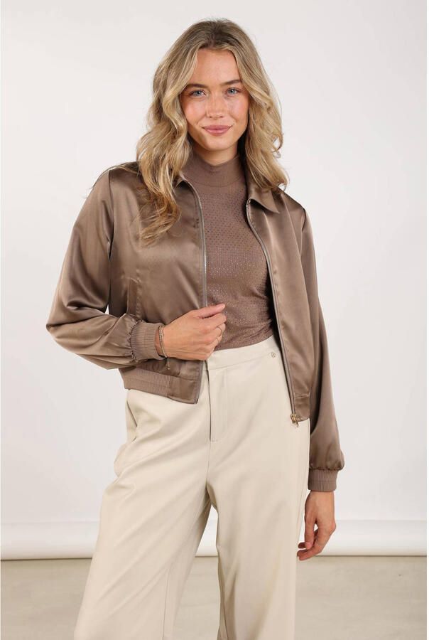 NUKUS Dames Jassen Luna Bomber Taupe - Foto 7