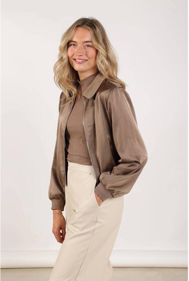 NUKUS Dames Jassen Luna Bomber Taupe - Foto 6