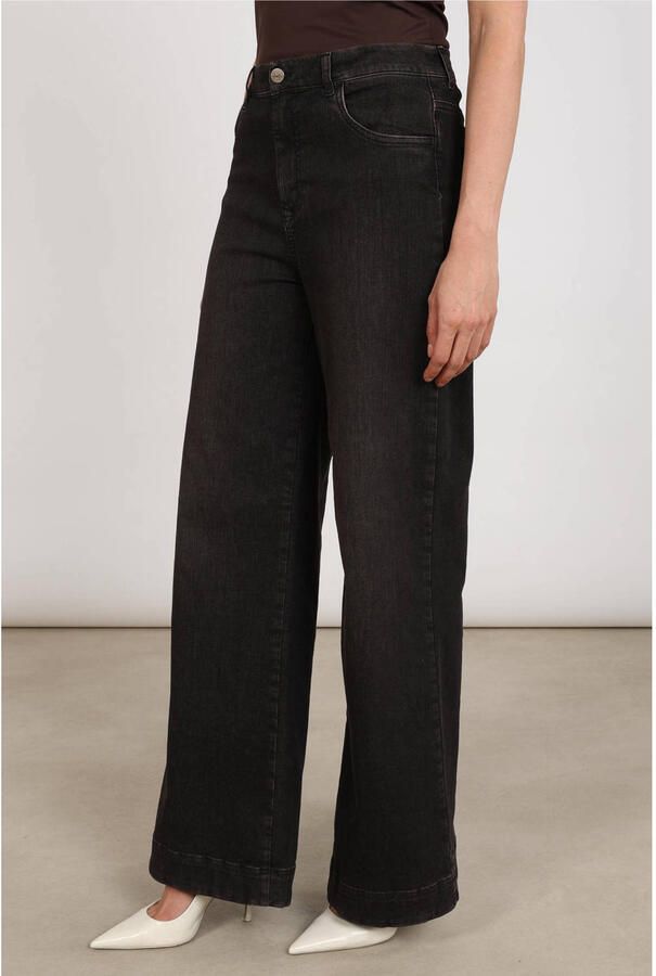 NUKUS denim wide leg broek grijs - Foto 2