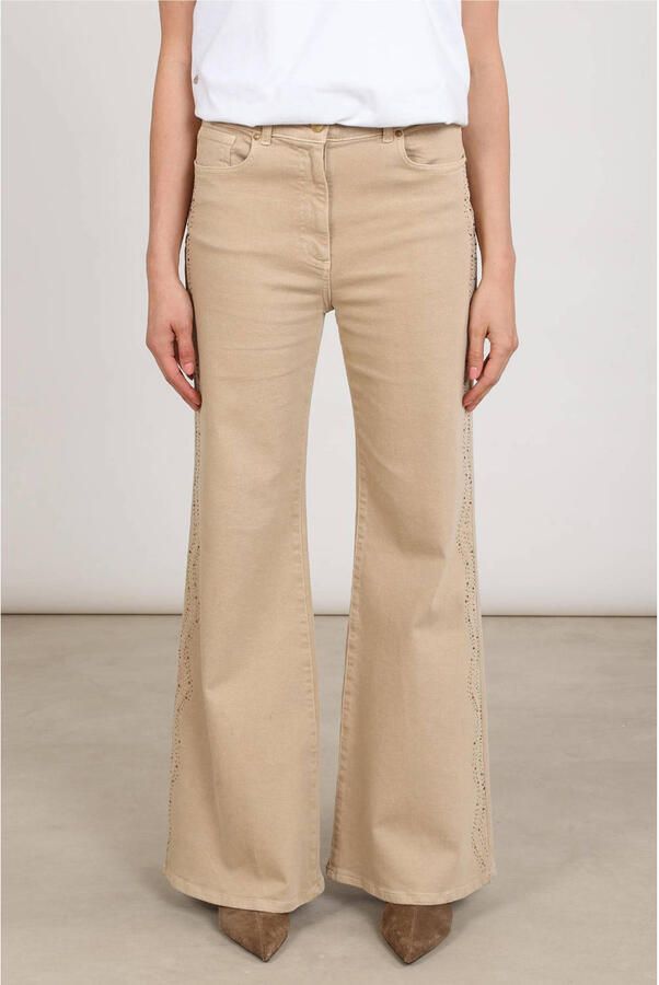 NUKUS flared jeans beige