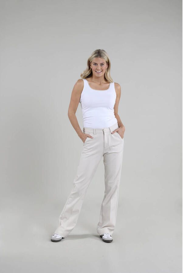 Nukus Off-White Flared Zoe Pants White Dames