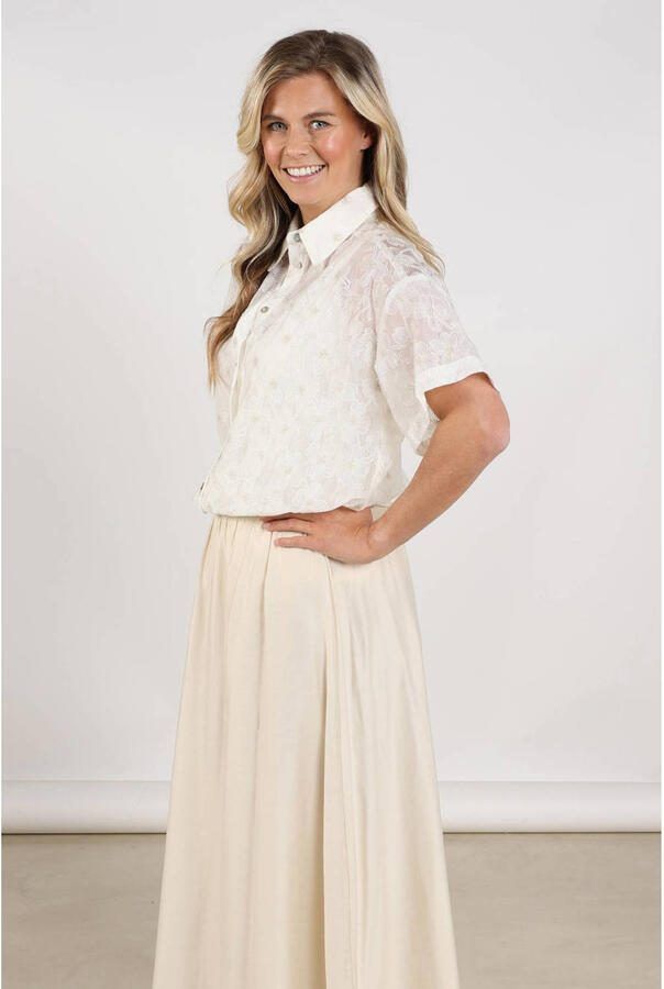 NUKUS Dames Blouses Britt Blouse Flower Gebroken Wit - Foto 5