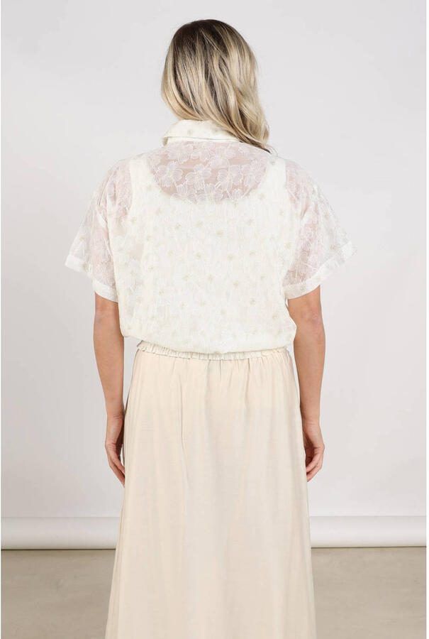 NUKUS Dames Blouses Britt Blouse Flower Gebroken Wit - Foto 6