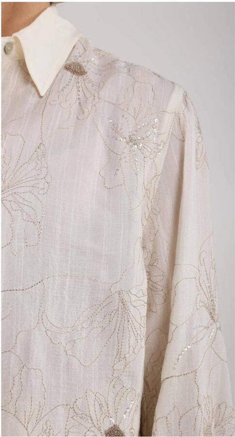 NUKUS Dames Blouses Adora Blouse Embroidery Ecru - Foto 7