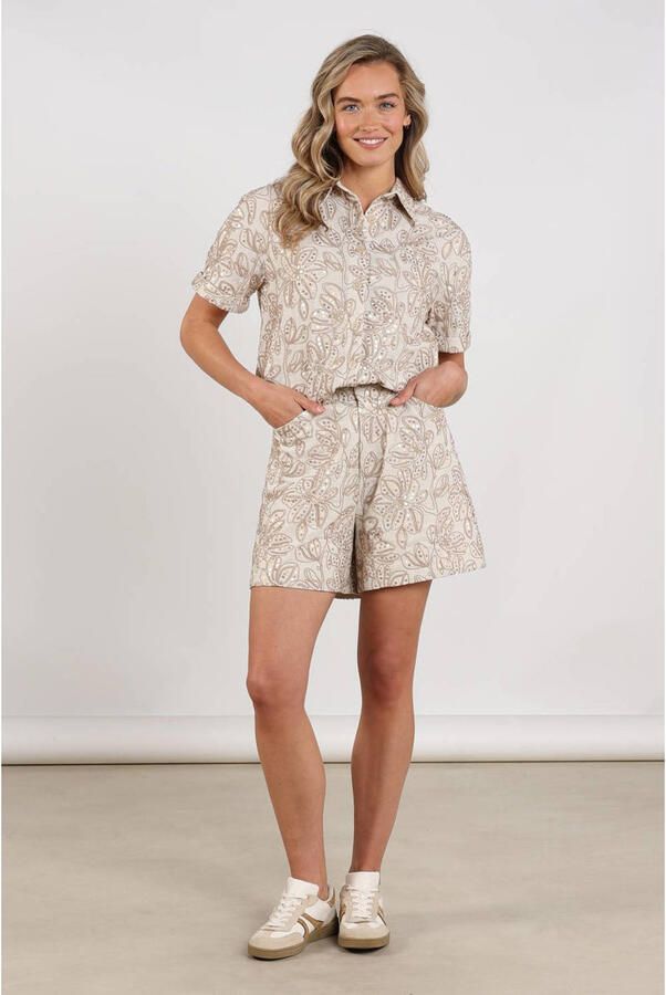 NUKUS Dames Blouses Leonora Blouse Paillet Zand - Foto 5