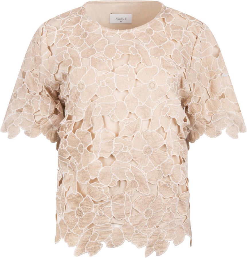 NUKUS Dames Tops & T-shirts Octavia Top Flower Beige - Foto 5